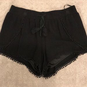 black flowy shorts